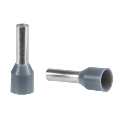 Schneider Electric Linergy DZ5 Insulated Crimp Bootlace Ferrule 2.5 mm Pin Diameter 17.7 mm Pin Length Grey DZ5CE0253