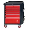 RS PRO 6 Drawer Wheeled Roller Cabinet Steel with Central Lock and Oil Proof Wheels 125-3045