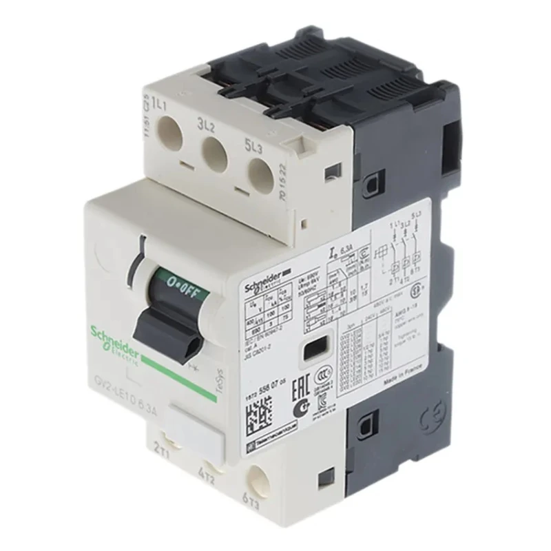 Schneider Electric Motor Protection Circuit Breaker TeSyS GV 6.3A Current Rating 690V Supply Voltage GV2LE10