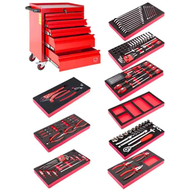 RS PRO 5 Drawer Wheeled Tool Chest with 160 Tools Included Turkey Origin 125-3048