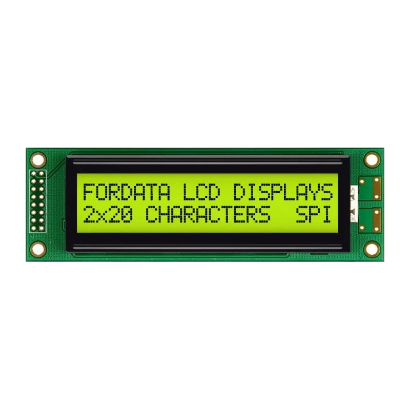 Fordata LED LCD Alphanumeric Display 2 x 20 Characters Green Yellow Backlight FC2002D01-FHYYBW-51SE