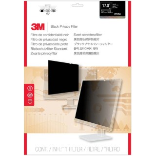 3M Touch Screen Compatible Privacy Screen 431.8 mm Black PF17.0