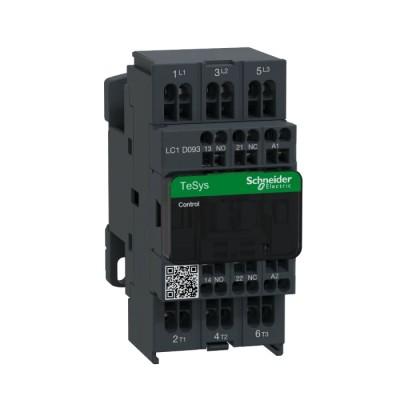 Schneider Electric LC1D Contactor 24V AC Coil 3-Pole 9 A 4 kW 3 NO 690V AC LC1D093B7