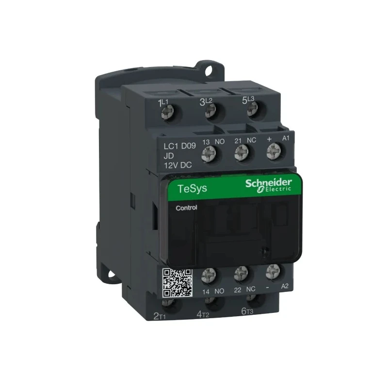 Schneider Electric LC1D 3-Pole Contactor, 12V DC Coil, 9A, 4 kW, 3 NO, 690V AC LC1D09JD