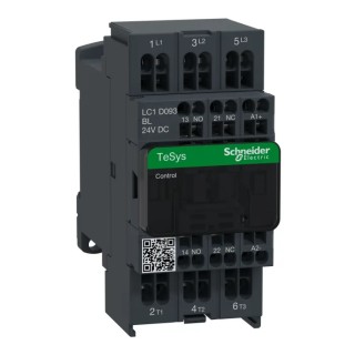 Schneider Electric Reversing Contactor 24V DC Coil, 3-Pole, 9A, 4kW Power Rating LC1D