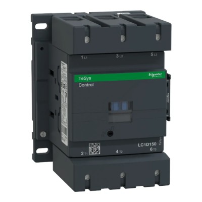 Schneider Electric LC1D Contactor, 24V AC Coil, 3-Pole, 150 A, 80 kW, 3 NO, 1kV AC LC1D150B7