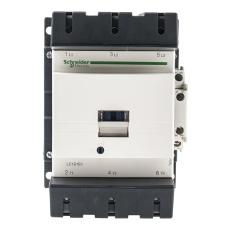 Schneider Electric LC1D Contactor, 24V DC Coil, 3-Pole, 150 A, 80 kW Power Rating, 3 NO Contact Configuration, 1kV LC1D150BD
