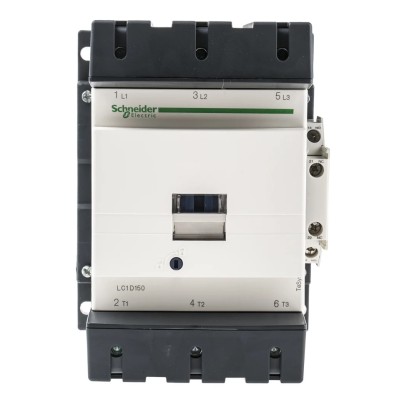 Schneider Electric LC1D Contactor, 24V DC Coil, 3-Pole, 150 A, 80 kW Power Rating, 3 NO Contact Configuration, 1kV LC1D150BD