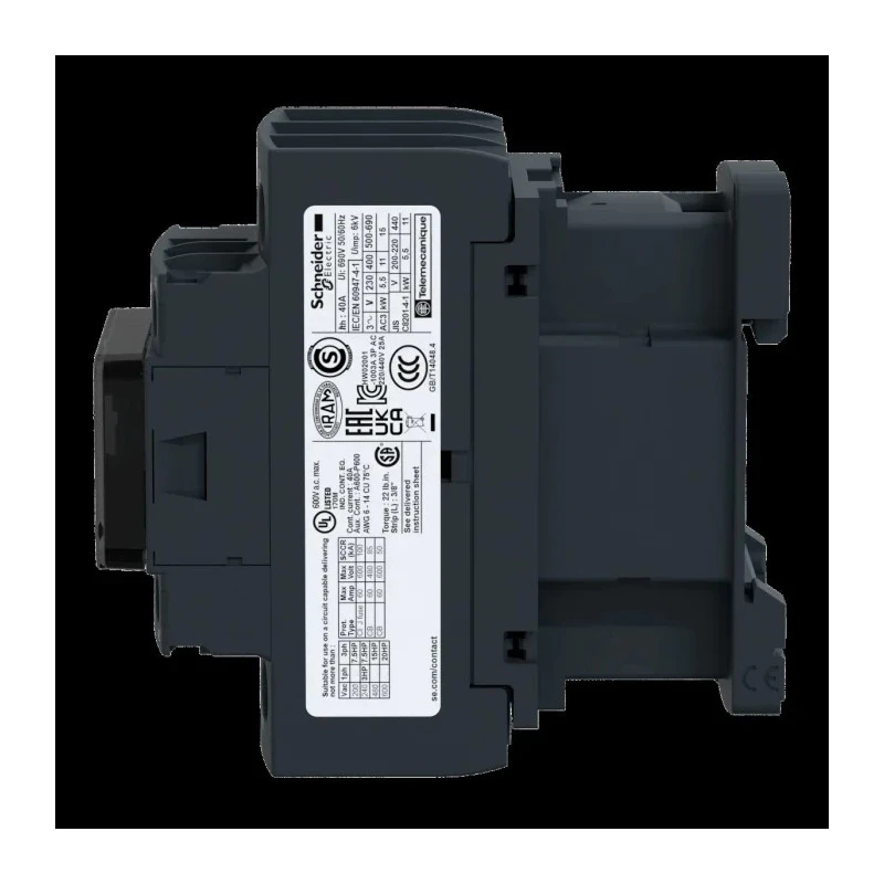 Schneider Electric LC1D Series 3-Pole Contactor, 48V AC Coil Voltage, 38A Current Rating, 18.5kW Power, 3 NO, 440V LC1D38E7