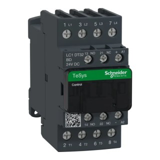 Schneider Electric LC1D Contactor 24V DC Coil 4-Pole 32A 5.4W 4 NO 690V AC LC1DT32BD