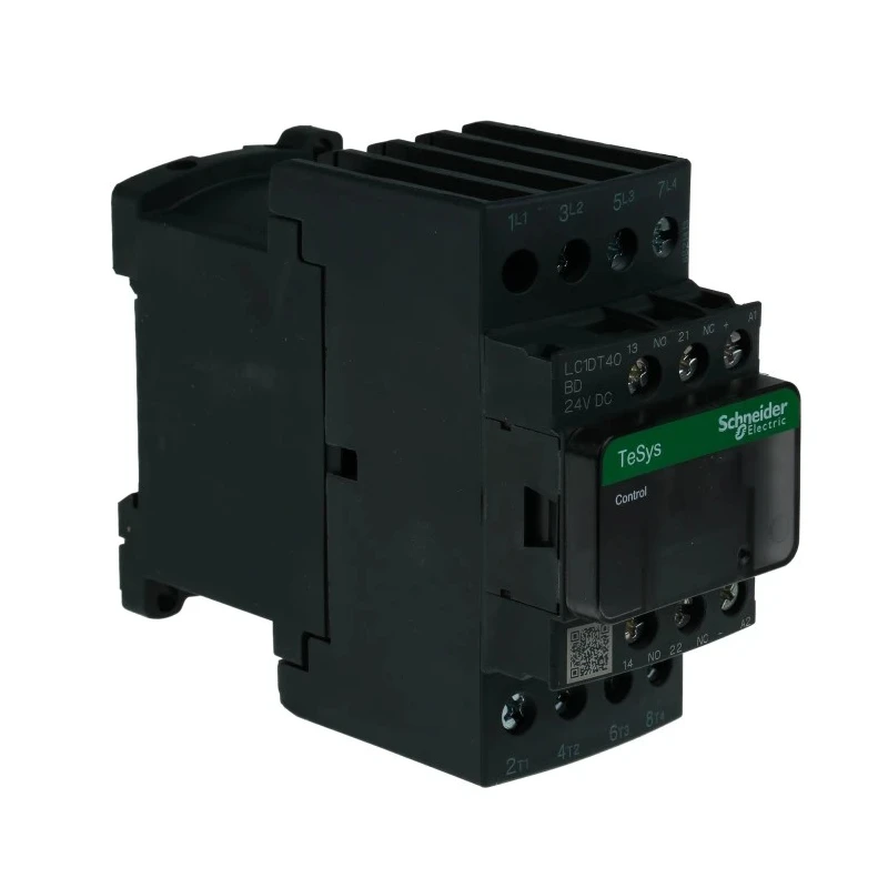Schneider Electric LC1D Contactor 4-Pole 40A 690V AC, 24V DC Coil, 1.56W Power LC1DT40BD