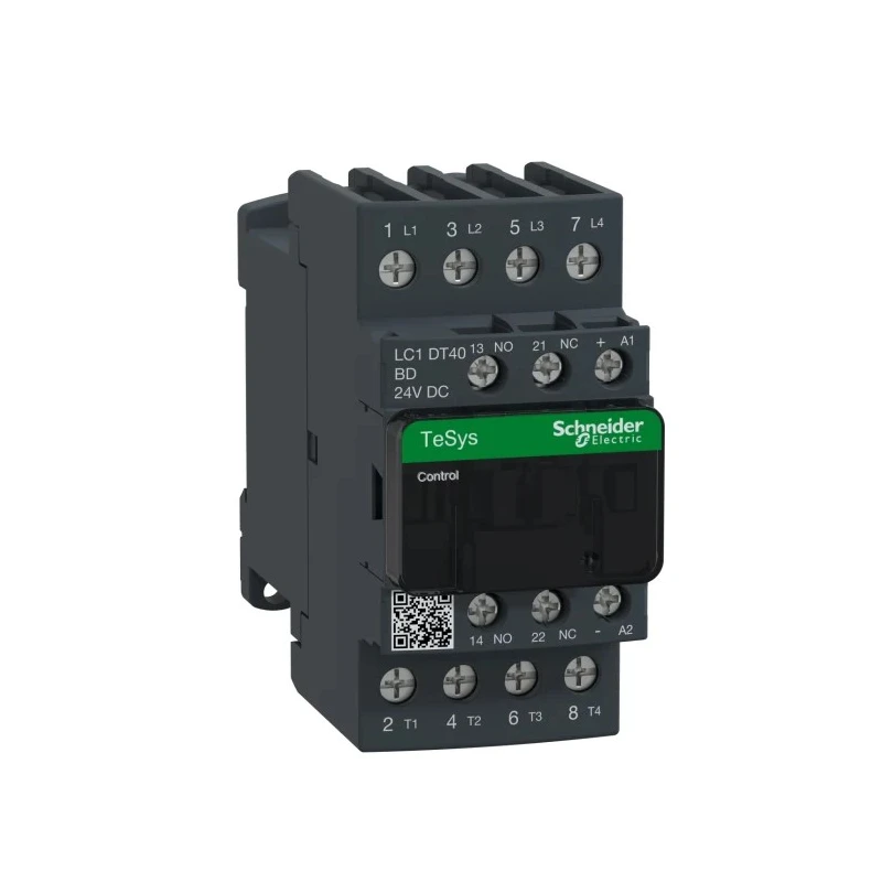 Schneider Electric LC1D Contactor 4-Pole 40A 690V AC, 24V DC Coil, 1.56W Power LC1DT40BD