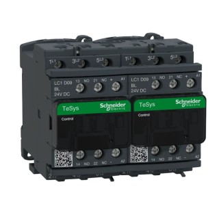 Schneider Electric Reversing Contactor 24V dc Coil, 3-Pole, 9 A, 4 kW, 690V ac LC2D09BL