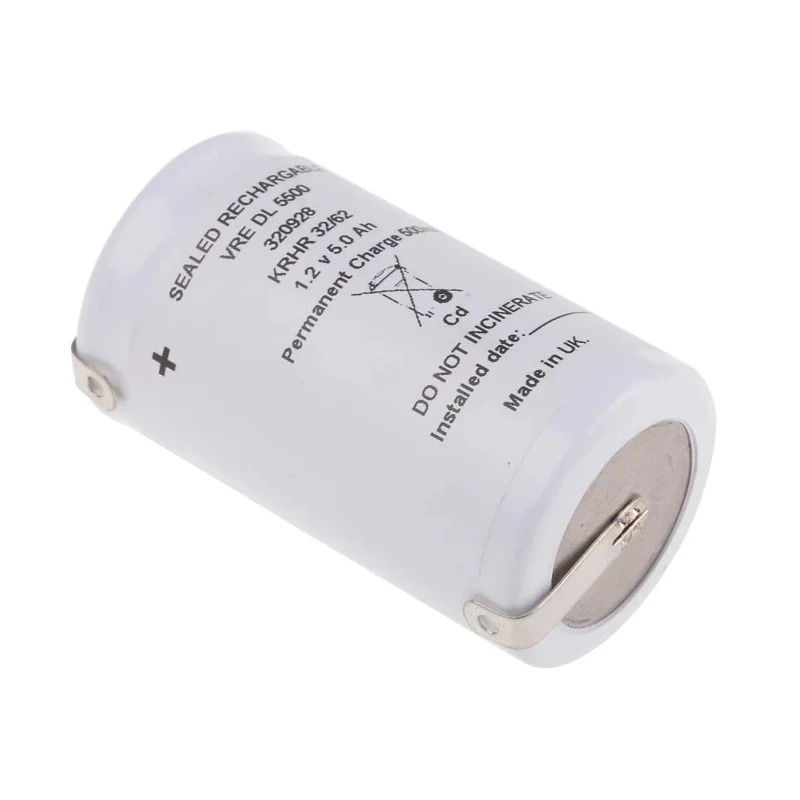RS PRO NiCd Rechargeable D Battery 1.2V 5Ah Emergency Lighting Battery 125-3432