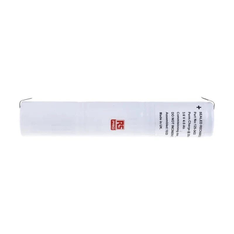 RS PRO 3.6 V NiCd Rechargeable Battery Pack 4 Ah, 3 Cells, Faston Termination 125-3433