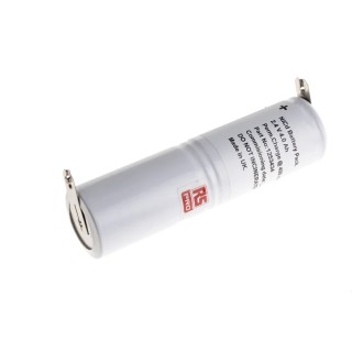 RS PRO 2.4 V NiCd Rechargeable Battery Pack, 4 Ah, D Size, 2 Cells, Tag Terminals 125-3434