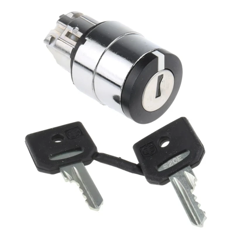 Schneider Electric Harmony 2-position Key Switch Head, Latching Operation, 22 mm Cutout ZB4BG214