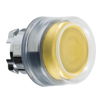 Schneider Electric Harmony XB4 Series Yellow Spring Return Push Button Head 22 mm Cutout, IP66, IP67 ZB4BP5