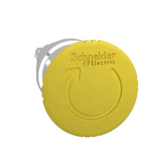 Schneider Electric Harmony XB4 Series Yellow Turn to Release Push Button Head 22mm Cutout ZB4BS55
