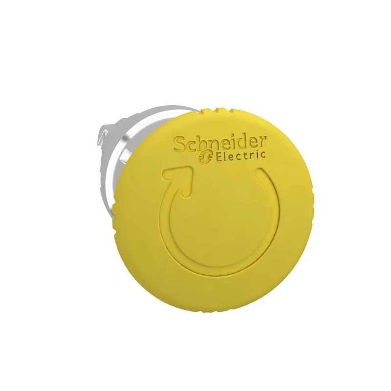 Schneider Electric Harmony XB4 Series Yellow Turn to Release Push Button Head 22mm Cutout ZB4BS55