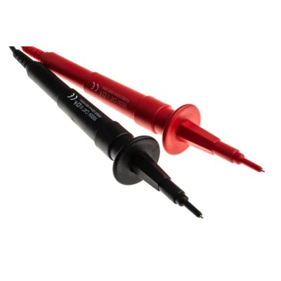 RS PRO Fused Test Lead Kit CAT III 1kV 50kA Right Angle Plug 1.25m Lead Length 125-3731