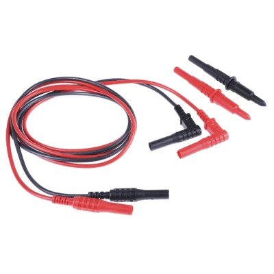 RS PRO Insulated Test Lead Kit CAT III CAT IV 20A 1.2m Lead Length 600V 1000V 125-3736