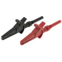 RS PRO Red Black Crocodile Clip Nickel Plated Contact 30A 125-3738