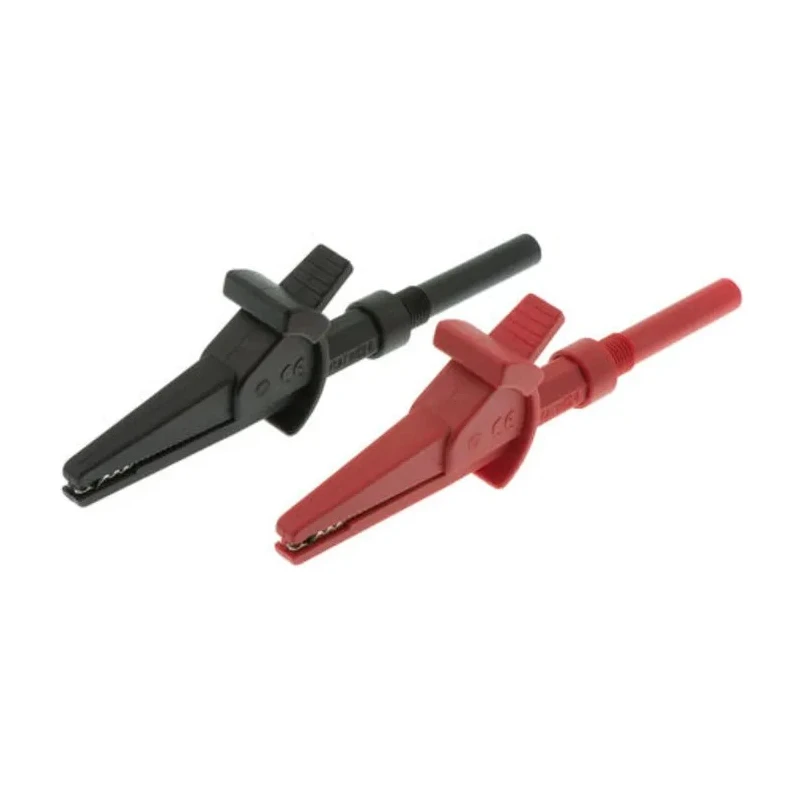 RS PRO Red Black Crocodile Clip Nickel Plated Contact 30A 125-3738