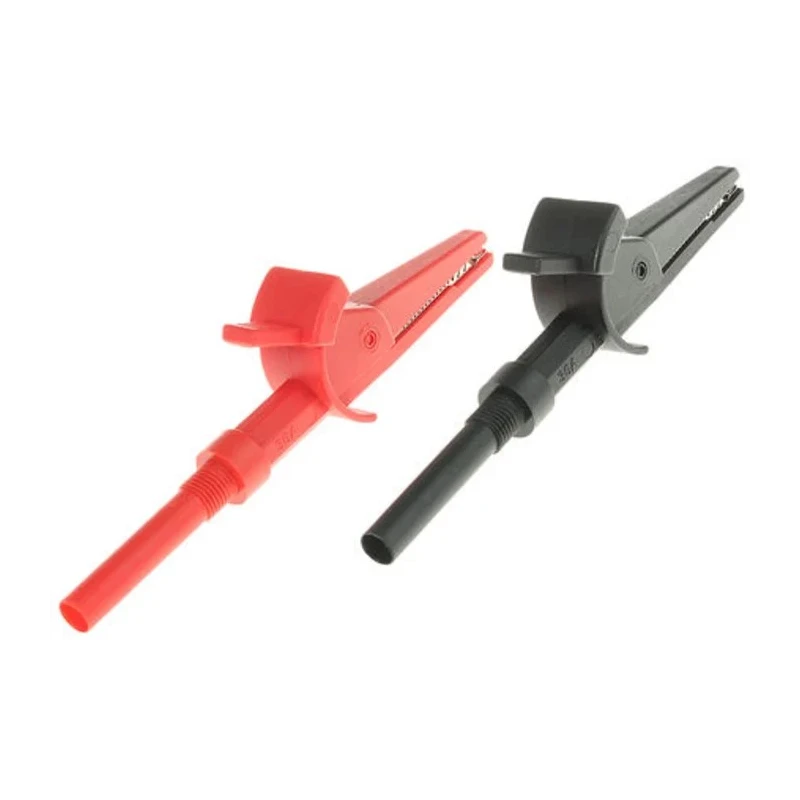 RS PRO Red Black Crocodile Clip Nickel Plated Contact 30A 125-3738