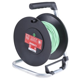 RS PRO Green Test Lead Extension Reel 50m Cable Length CAT II 125-3742