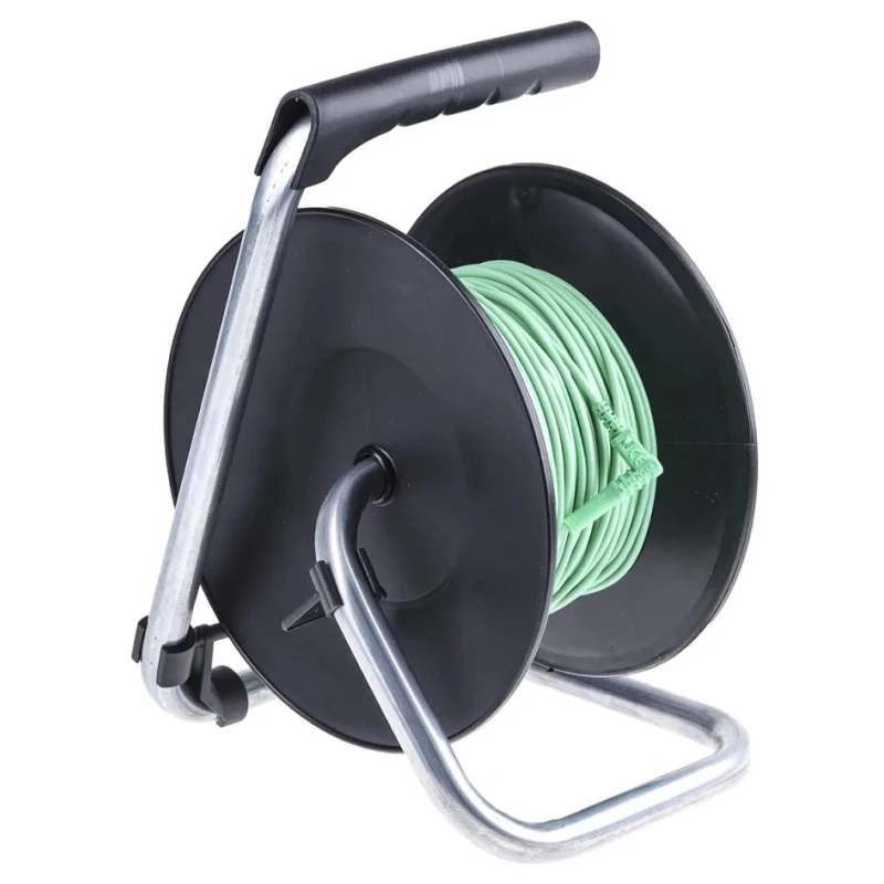 RS PRO Green Test Lead Extension Reel 50m Cable Length CAT II 125-3742