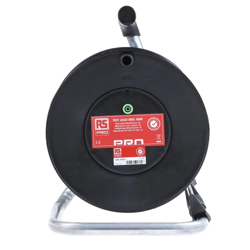 RS PRO Green Test Lead Extension Reel 50m Cable Length CAT II 125-3742