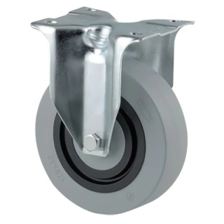 Tente Fixed Castor Wheel 400 kg Capacity, 125 mm Diameter, Polyamide, Pressed Steel Frame 3478HUR125P62 grey