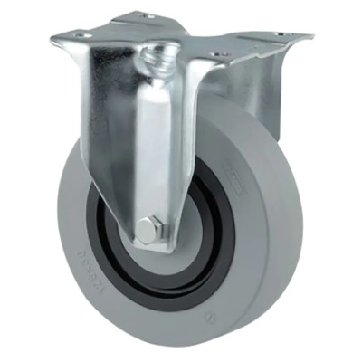 Tente Fixed Castor Wheel 400 kg Capacity, 125 mm Diameter, Polyamide, Pressed Steel Frame 3478HUR125P62 grey