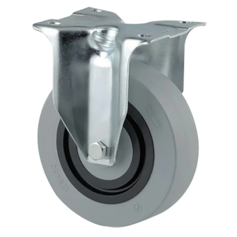 Tente Fixed Castor Wheel 400 kg Capacity, 125 mm Diameter, Polyamide, Pressed Steel Frame 3478HUR125P62 grey