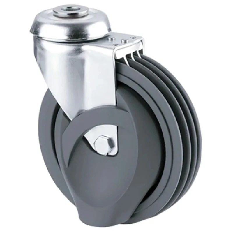 Tente Swivel Castor, 160 kg Load Capacity, 125 mm Polyurethane Wheel, Pressed Steel Frame 2875QMP125P30-13