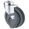Tente Swivel Castor, 160 kg Load Capacity, 125 mm Polyurethane Wheel, Pressed Steel Frame 2875QMP125P30-13