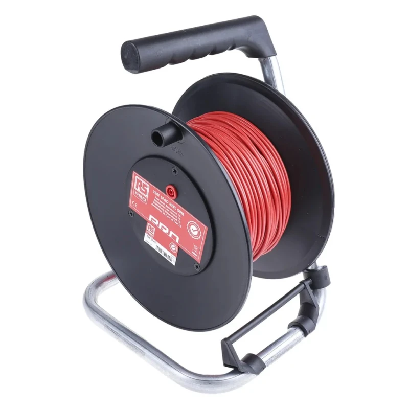 RS PRO Red Test Lead Extension Reel 50m Cable Length CAT II 125-3745