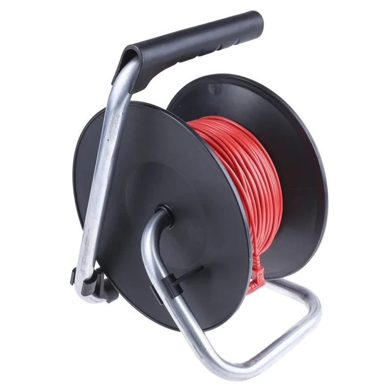 RS PRO Red Test Lead Extension Reel 50m Cable Length CAT II 125-3745