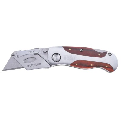 Bessey Folding Knife with Wood Handle, Folding Type, 60mm Overall Length DBKWH-EU