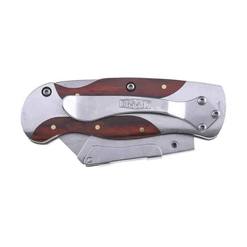 Bessey Folding Knife with Wood Handle, Folding Type, 60mm Overall Length DBKWH-EU