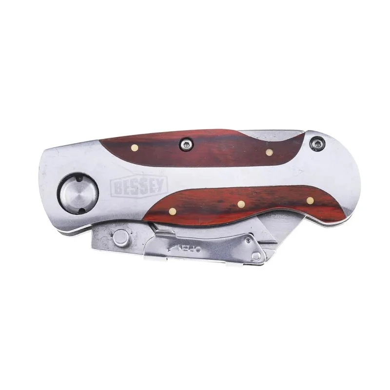 Bessey Folding Knife with Wood Handle, Folding Type, 60mm Overall Length DBKWH-EU