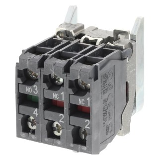 Schneider Electric Harmony Series Contact Block 600V 10A Screw Terminal 1 NO/2 NC ZB4BZ141