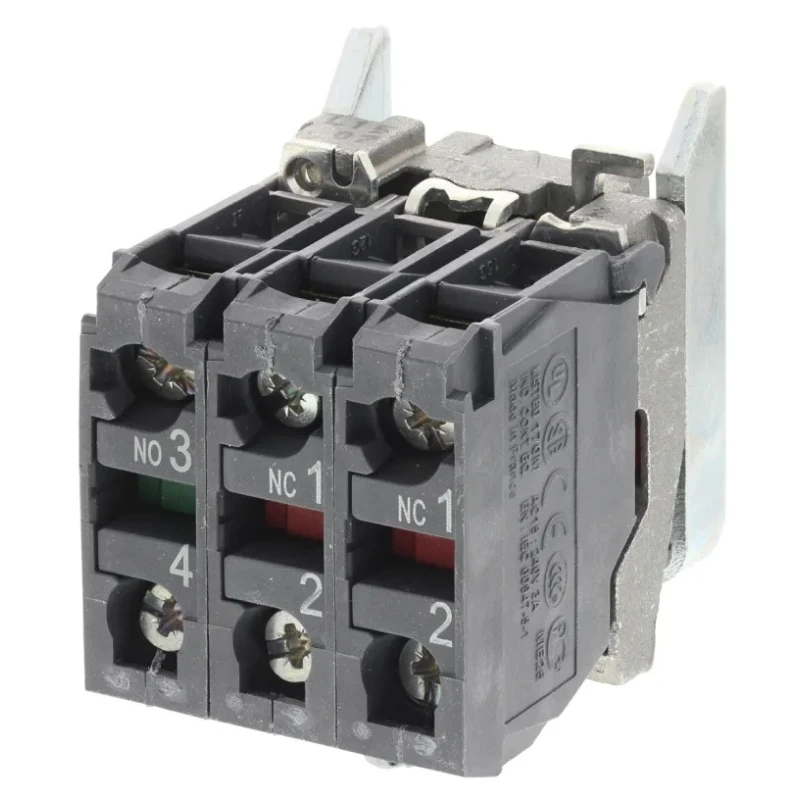 Schneider Electric Harmony Series Contact Block 600V 10A Screw Terminal 1 NO/2 NC ZB4BZ141