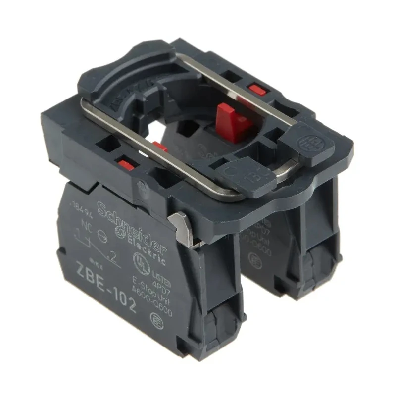 Schneider Electric Harmony Series Contact Block, 600V, 10A, 2 NC, LED Illumination ZB5AZ104