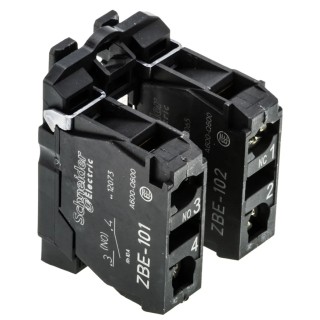 Schneider Electric Harmony Series Contact Block, 600V, 10A, Screw Terminal, 1 NO/1 NC ZB5AZ105
