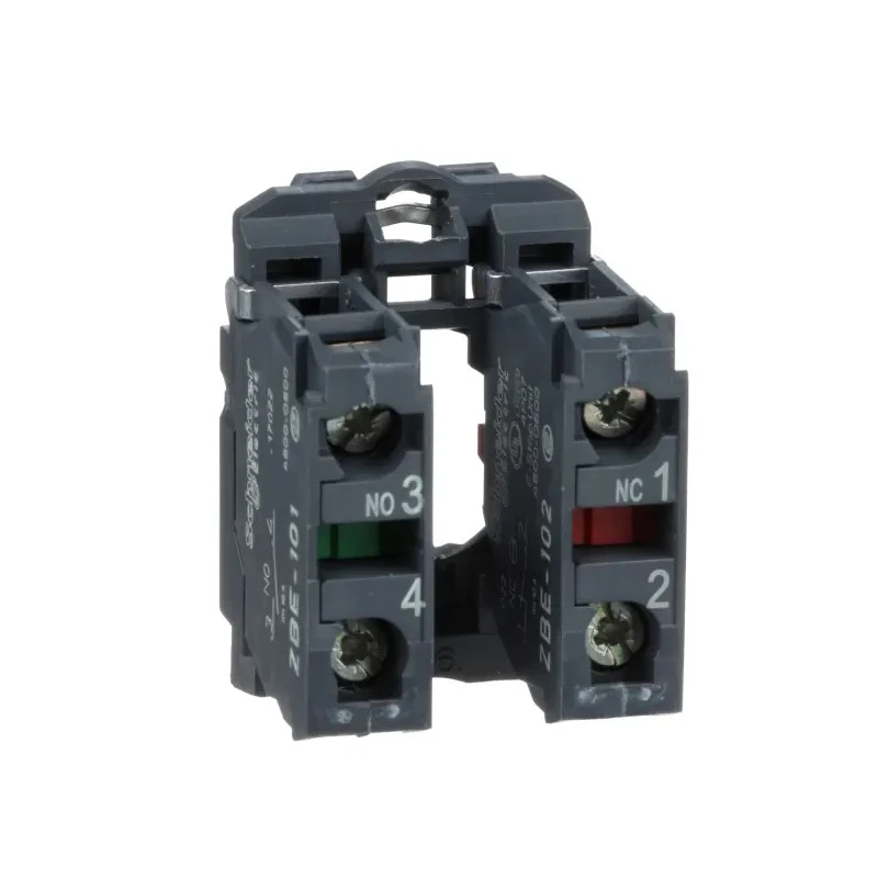 Schneider Electric Harmony Series Contact Block, 600V, 10A, Screw Terminal, 1 NO/1 NC ZB5AZ105