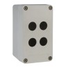 Schneider Electric Grey Glass Reinforced Plastic Harmony XAP Push Button Enclosure 4 Hole 22 mm Diameter XAPA1104