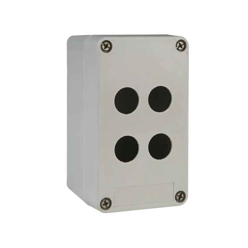 Schneider Electric Grey Glass Reinforced Plastic Harmony XAP Push Button Enclosure 4 Hole 22 mm Diameter XAPA1104