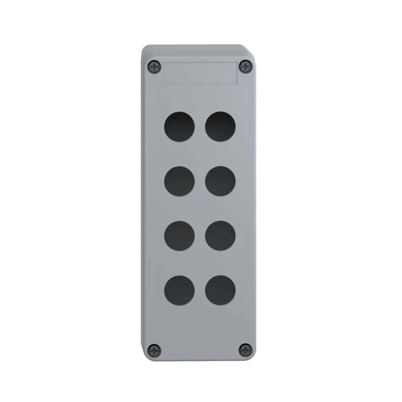 Schneider Electric Grey Glass Reinforced Plastic Harmony XAP Push Button Enclosure 8 Hole 22mm Diameter XAPA2108